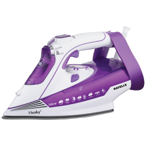 HAVELLS Husky 2200 Watts 320ml Steam Iron (Self Cleaning Function, GHGSICCU220, Purple)