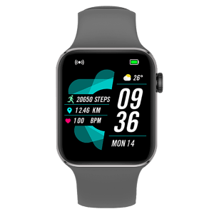 FIRE-BOLTT Visionary Smartwatch with Bluetooth Calling (45mm AMOLED Display, IP68 Water Resistant, Dark Grey Strap)