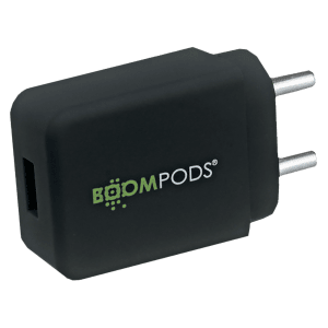 Boompods Type A Fast Charger (Adapter Only, Support QC Charging, Black)