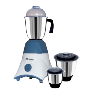 MR COOK Starmix 550 Watt 3 Jars Mixer Grinder (3 Speed Control, White & Blue)