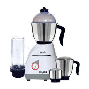 MR COOK Ezy750 750 Watt 4 Jars Mixer Grinder (Overload Protection, White & Grey)