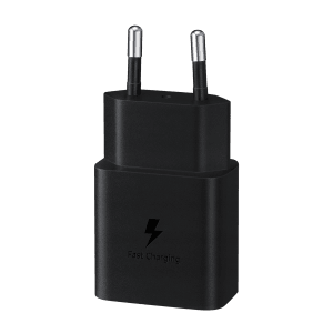 SAMSUNG 15W Type C Fast Charger (Type C to Type C Cable, Temperature Protection, Black)