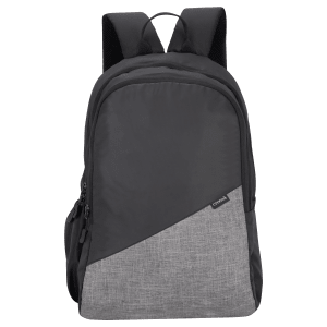 Croma Polyester Laptop Backpack (30 L, 2 Spacious Compartments, Grey and Black)