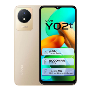 vivo Y02T (4GB RAM, 64GB, Sunset Gold)