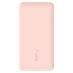 belkin Boost Charge 10000 mAh 15W Power Bank (1 Type C & 2 Type A Ports, LED Charging Indicator, Rose Gold)