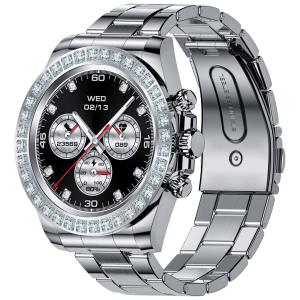 FIRE-BOLTT Blizzard Ultra Smartwatch with Bluetooth Calling (32.5mm HD Display, Water Resistant, Silver Strap)