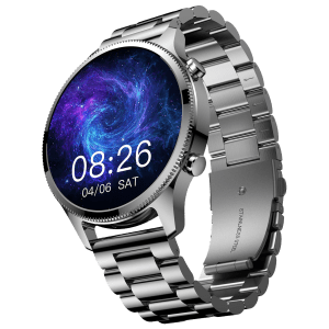 noise NoiseFit Halo Plus Smartwatch with Bluetooth Calling (37.08mm AMOLED Display, IP68 Water Resistant, Elite Silver Strap)