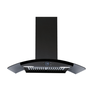 elica ISMART GLACE HAC BF LTW 75 NERO 75cm Ductless Wall Mounted Chimney with Capacitive Touch Controls (Black)