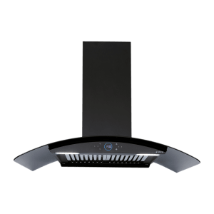 elica ISMART GLACE HAC BF LTW 90 NERO 90cm Ductless Wall Mounted Chimney with Powerful Suction (Black)