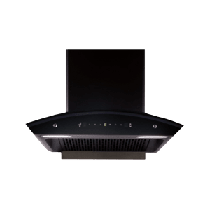 elica FLCG PLUS 600 HAC LTW MS NERO 60cm 1500m3/hr Ducted Auto Clean Wall Mounted Chimney with Touch Control Panel (Black)