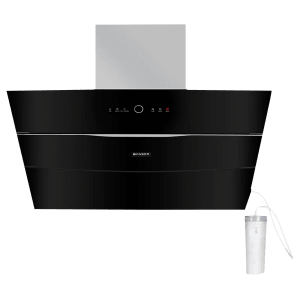 FABER BOLT FL SW SC BK N 60cm 1500m3/hr Ducted Auto Clean Wall Mounted Chimney with Gesture & Touch Control (Black)