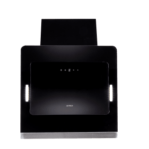 elica EFL GRACEFUL HE LTW 60 BK TC3V LED 60cm 1425m3/hr Ducted Wall Mounted Chimney with Touch Control Panel (Black)