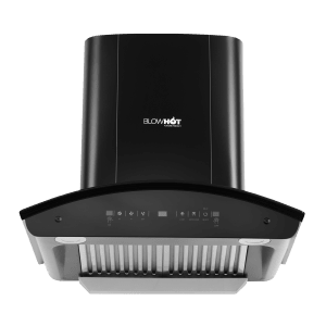 BLOWHOT Camellia BAC MS 60cm 1300m3/hr Ducted Auto Clean Wall Mounted Chimney with Motion Sensor Gesture (Black)