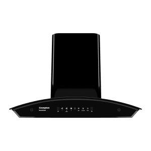 Crompton SensoSmart 60cm 1260m3/hr Ducted Auto Clean Wall Mounted Chimney with Touch Control Panel (Midnight Black)