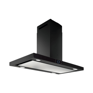 elica ISMART SPOT H6 EDS ISLAND LTW 90 NERO 90cm Ducted Ceiling Mounted Chimney with Touch Control Panel (Black)