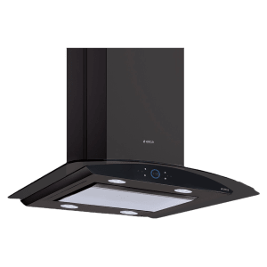 elica ISMART GLACE EDS ISLAND LTW 90 NERO 90cm Ductless Ceiling Mounted Chimney with Motion Sensor (Black)