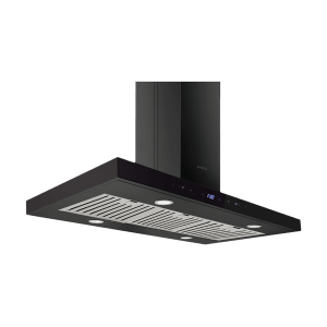 elica ISMART SPOT H6 BF ISLAND LTW 90 NERO 90cm Ducted Ceiling Mounted Chimney with Touch Control Panel (Black)