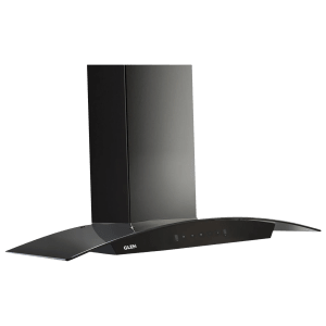 GLEN 6071 BL BLDC 90cm 1200m3/hr Ductless Auto Clean Wall Mounted Chimney with Touch Control Panel (Black)