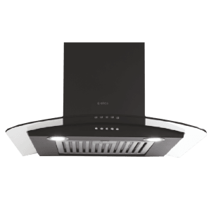 elica GLACE SF ETB PLUS LTW 60 NERO PB LED 60cm 1220m3/hr Ducted Wall Mounted Chimney with Push Button Control (Black)