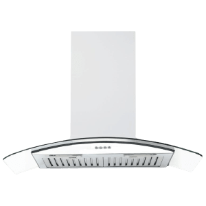 elica GLACE ETB PLUS 903 PB LED 90cm 1220m3/hr Ducted Wall Mounted Chimney with Push Button Control (Silver)