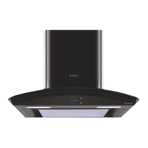 elica ISMART GLACE EDS LTW 75 NERO 75cm Ductless Wall Mounted Chimney with Capacitive Touch Controls (Black)