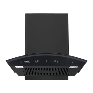 hindware Chromia 60cm 1200m3/hr Ducted Auto Clean Wall Mounted Chimney with Touch Control (Black)