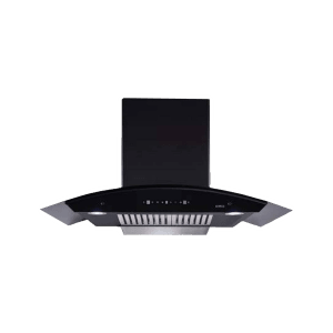 elica BFCG 900 HAC LTW MS NERO 90cm 1350m3/hr Ducted Auto Clean Wall Mounted Chimney with Touch Control Panel (Black)