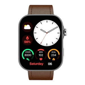 noise ColorFit Ultra 3 Smartwatch with Bluetooth Calling (49mm AMOLED Display, IP68 Water Resistant, Classic Dark Brown Strap)