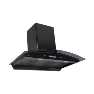 GLEN 6061 BL BLDC MS 90cm 1200m3/hr Ductless Auto Clean Wall Mounted Chimney with Touch Control Panel (Black)