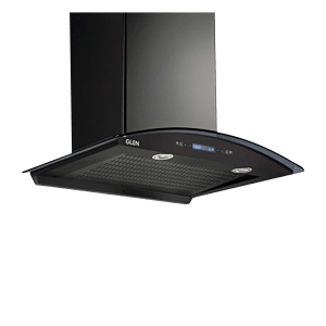 GLEN 6061 BL BLDC MS 60cm 1200m3/hr Ductless Wall Mounted Chimney with Touch Control Panel (Black)