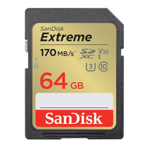 SanDisk Extreme SDXC 64GB Class 10 170MB/s Memory Card