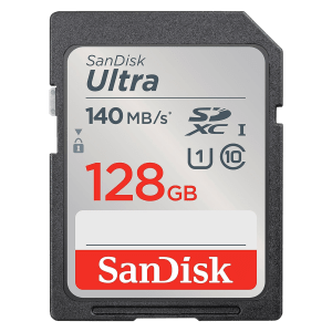 SanDisk Ultra SDXC 128GB Class 10 140MB/s Memory Card