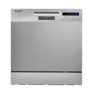 SHARP 8 Place Settings Free Standing Dishwasher with Ultra Hygiene Technology (Inox)