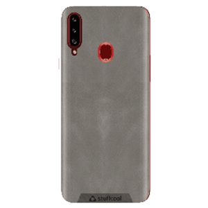 stuffcool Leather Soft Back Cover SAMSUNG Galaxy A20s (Bumper & Shock Protection, Grey)