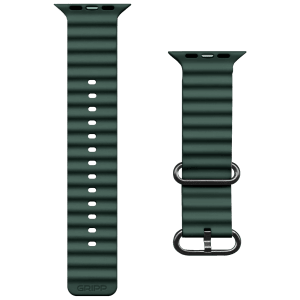 GRIPP SOLO Silicone Strap for Apple iWatch Series 8, Series 7, Series 6, Series 5, Series 4, Series 3, Series 2, Series 1 (45mm / 49mm) (Adjustable Band Loop, Green)