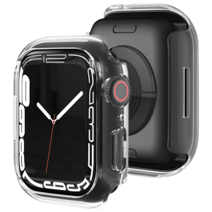 GRIPP Defence Tempered Glass Bumper Case for Apple iWatch Series 7, 6, 5, 4, 3, 2, 1 (45mm) (Shockproof, Clear)