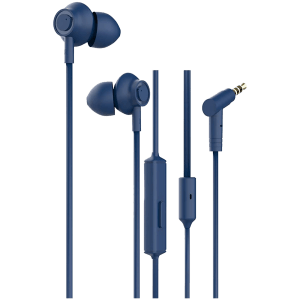 Blaupunkt EM10 Wired Earphone with Mic (In Ear, Blue)