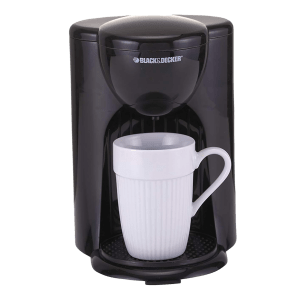 BLACK+DECKER DCM25 330 Watt 1 Cups Automatic Espresso & Drip Coffee Maker with Removable Drip Tray (Black)