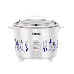 Preethi Glitter 1.8 Litre Electric Rice Cooker with Keep Warm Function (White)