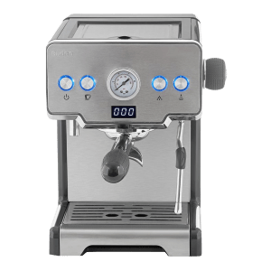 Budan 1450 Watt 10 Cups Semi-Automatic Espresso, Cappuccino & Latte Coffee Maker with Timer Display (Silver)