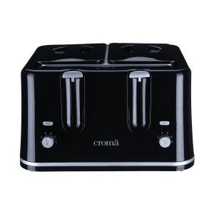 Croma 1740W 4 Slice Pop-Up Toaster with Removable Crumb Tray (Black)