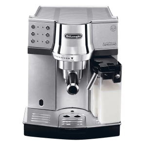 De'Longhi 1450 Watt 2 Cups Automatic Cappuccino & Espresso Coffee Maker with Water Level Indicator (Metallic)