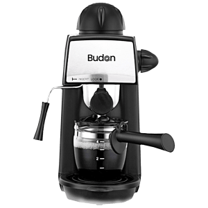 Budan 870 Watt 4 Cups Semi-Automatic Espresso Coffee Maker with Anti Slip Base (Black/Silver)