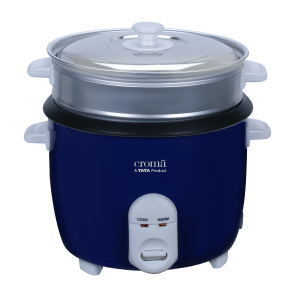 Croma 1.8 Litre Electric Rice Cooker with Keep Warm Function (Dark Blue)