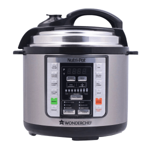 WONDERCHEF Nutri-Pot 3 Litre Electric Pressure Cooker with One Touch Operation (Silver)