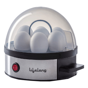 Lifelong LLEB01 7 Egg Electric Egg Boiler with Overheat Protection (Silver)