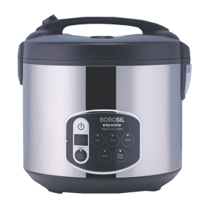 BOROSIL Digikook 1.8 Litre Electric Rice Cooker with Automatic Thermal Cutoff (Silver)