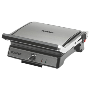 BOROSIL SuperJumbo 2000W 4 Slice Sandwich Maker with Oil Drip Collector Tray (Silver)