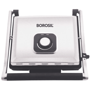 BOROSIL SuperJumbo 2000W 4 Slice Sandwich Maker with Oil Drip Collector Tray (Silver)