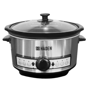 HADEN 3.5 Litre Electric Slow Cooker with Power Light Indicator (Silver)